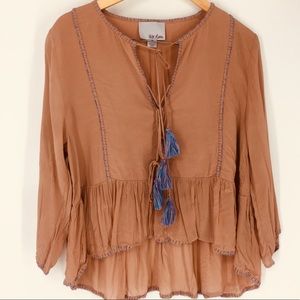 Anthropologie Oliver Chloe Boho Top Tassels